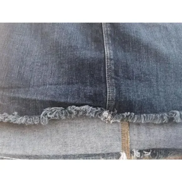 Women's Frame Denim Blue Distressed Skirt Size 24 - Picture 6 of 8